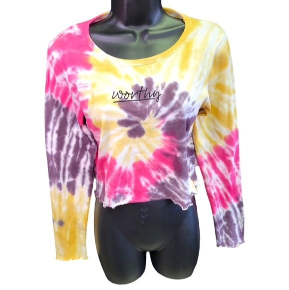 Full Circle Trends Tops - Full Circle Trends Tie Dye Long‎ Sleeve Shirt sz XL NWT